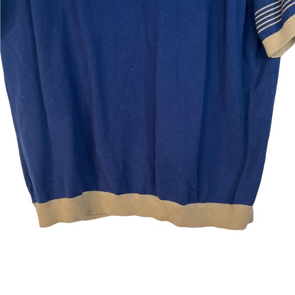 Vintage Retro Fox Argyle Sweater pink & blue 2 XL - Picture 3 of 7